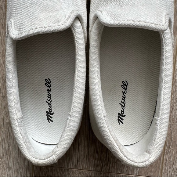Madewell Shoes Sidewalk Slip-On Sneakers in Recycled Canvas White 6 - Picture 9 of 12